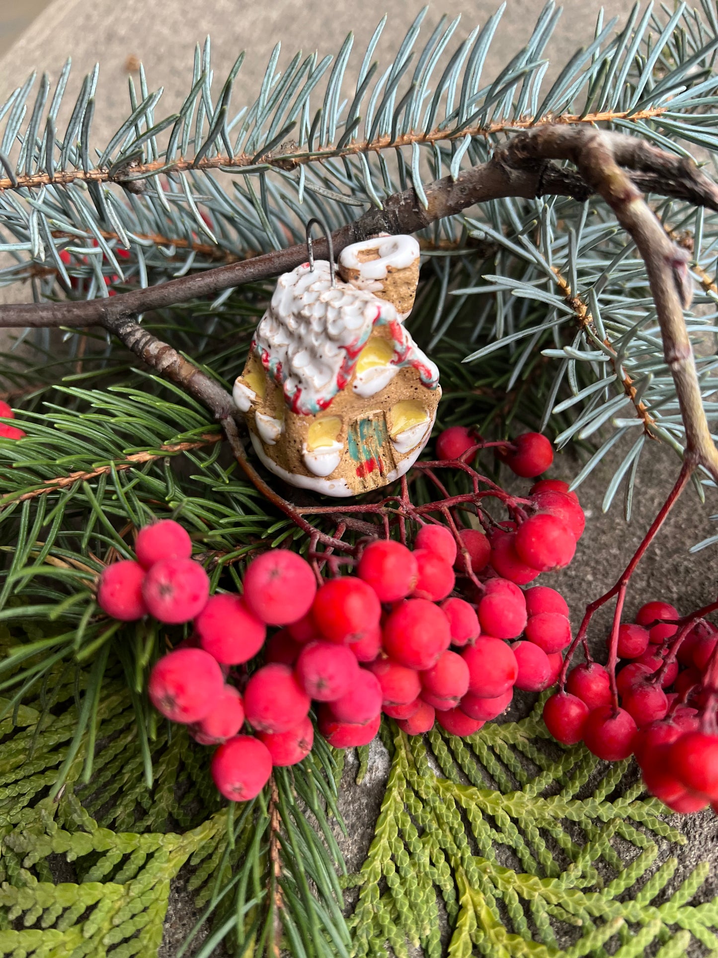 CUSTOM Tiny Gingerbread Home Ornaments
