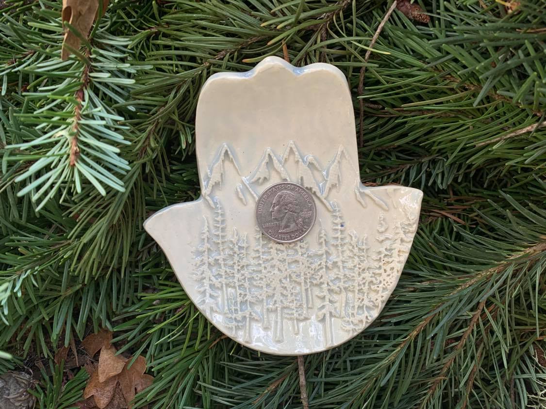 Curly-Q Hamsa Trinket Dish