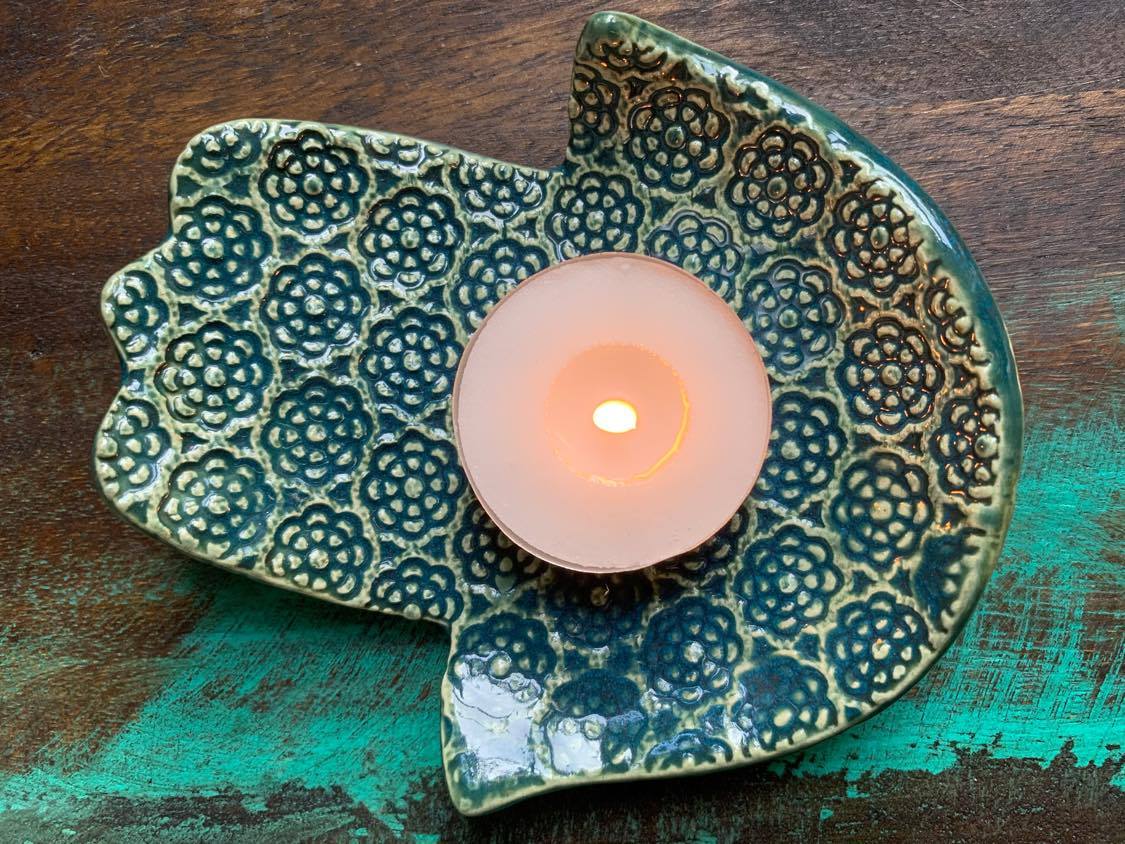 Succulent Hamsa Trinket Dish