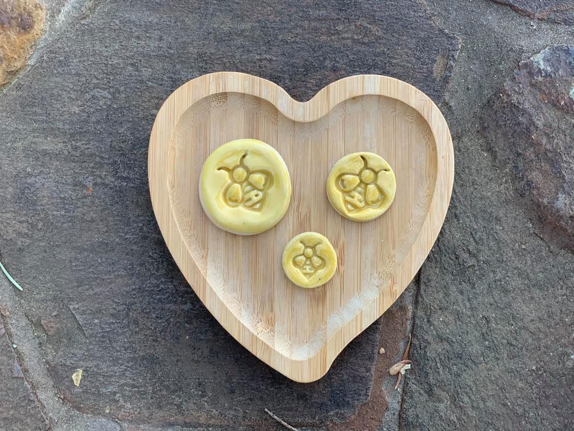 Yellow Bee Circle Magnet