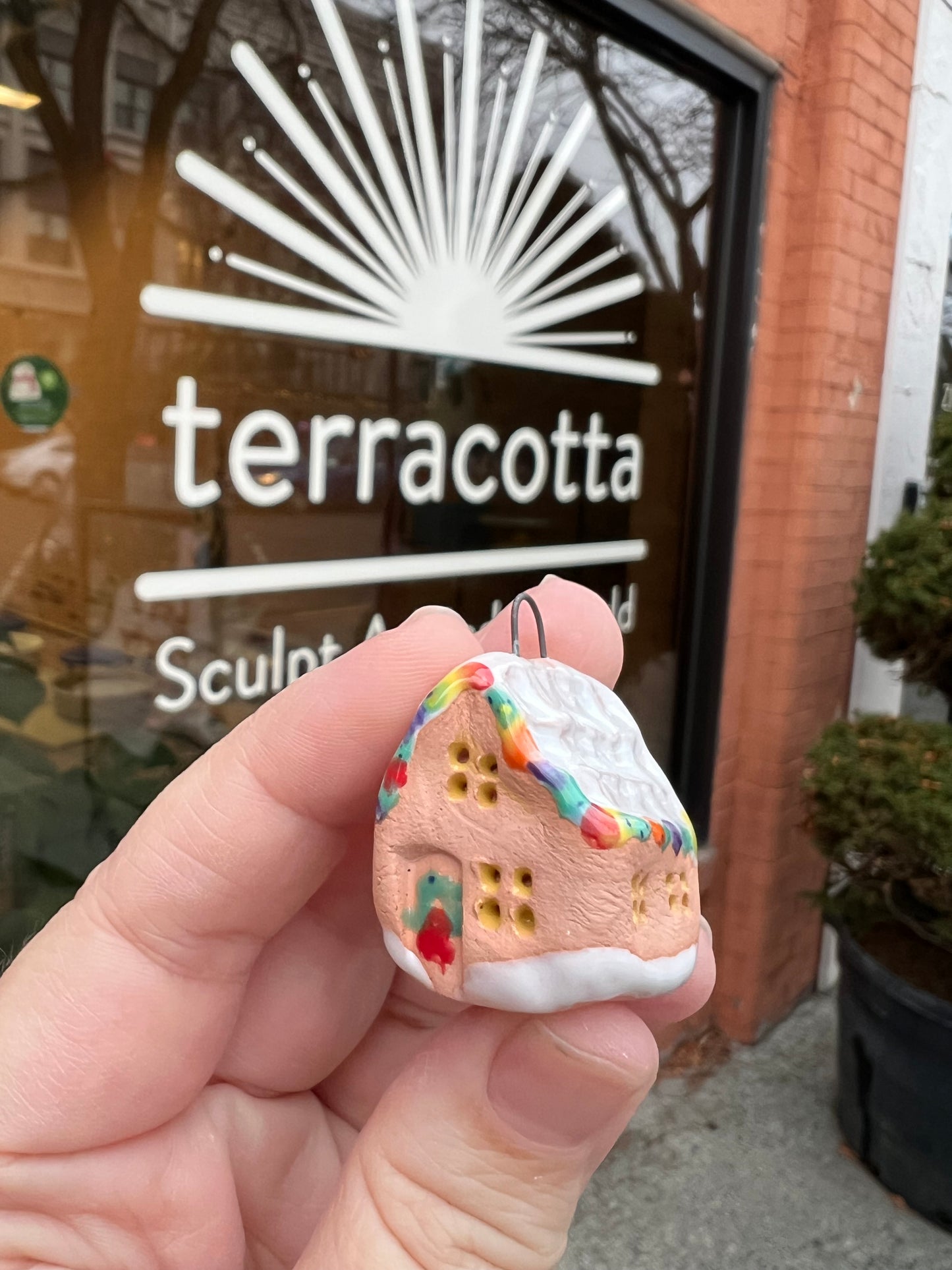 CUSTOM Tiny Gingerbread Home Ornaments