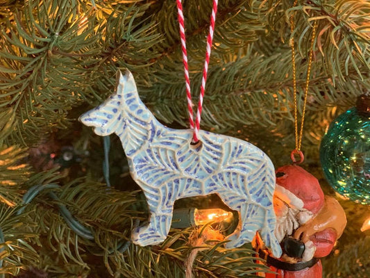 Custom Dog Ornament/ Magnet - Plot Twist Pottery