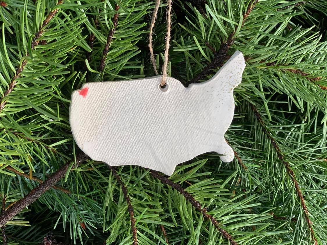 Our America Customized Ornament - Plot Twist Pottery