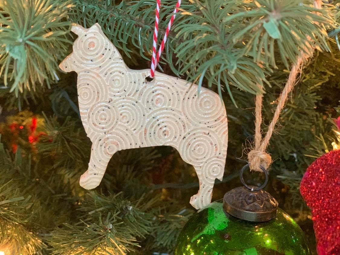 Custom Dog Ornament/ Magnet - Plot Twist Pottery