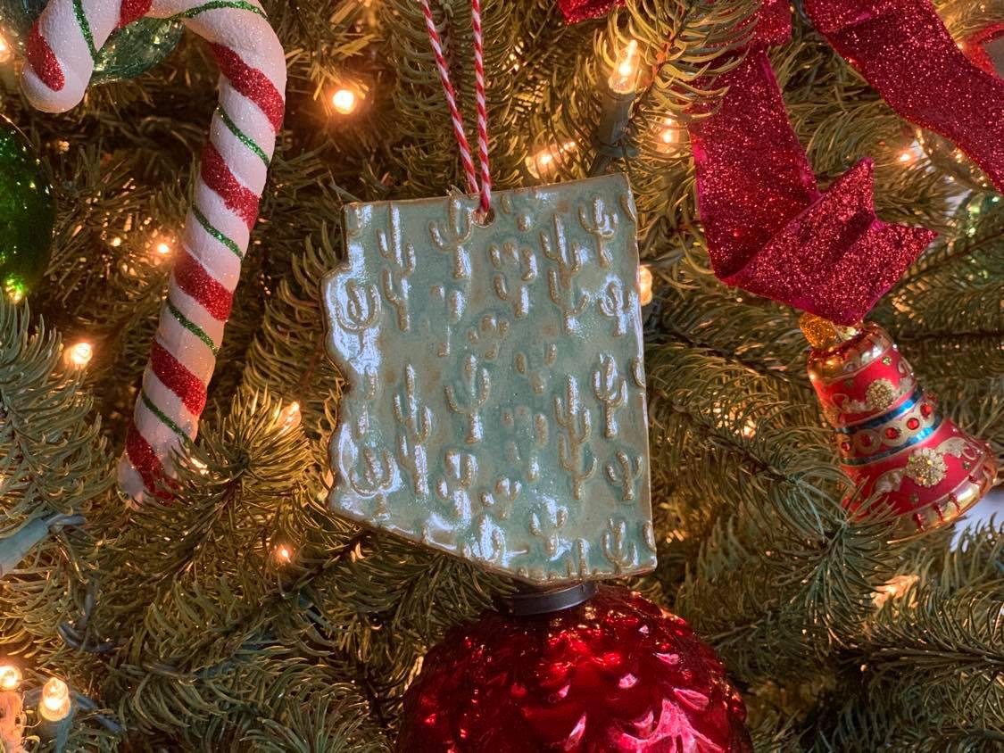 Custom US State Ornament - Plot Twist Pottery