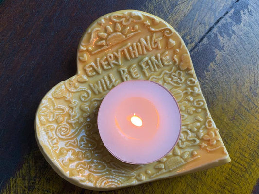 Everything Will Be Fine Heart Little & Fierce Trinket Dish