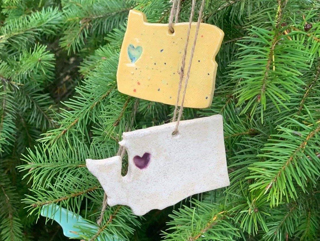 Local Love Custom US State Ornament - Plot Twist Pottery